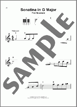 Sonatina In G Major(Ludwig van Beethoven) 楽譜 ピアノ（ソロ） ダウンロード