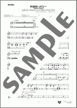 QUEEN・メドレー(Marimba)(QUEEN) 楽譜 吹奏楽（パート） ダウンロード 定額サブスク