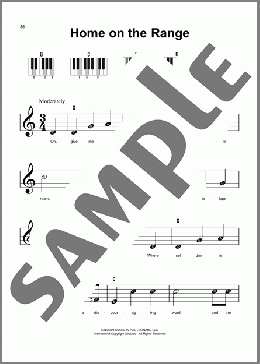 Home On The Range(Dan Kelly/Dr. Brewster Higley) 楽譜 ピアノ（ソロ） ダウンロード