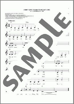 I Can't Give You Anything But Love (from Blackbirds of 1928)(Jimmy McHugh/Dorothy Fields/Jimmy McHugh and Dorothy Fields) 楽譜 その他 ダウンロード