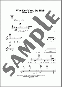 Why Don't You Do Right (Get Me Some Money, Too!)(Peggy Lee) 楽譜 ウクレレ（弾き語り） ダウンロード