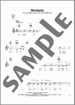 Michelle(The Beatles) 楽譜 ウクレレ（弾き語り） ダウンロード