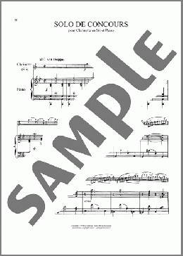 Solo De Concours(Andre Messager) 楽譜 その他 ダウンロード