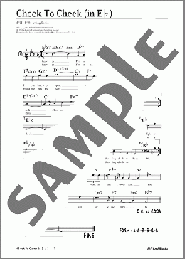 Cheek To Cheek (移調バージョン in E♭)(Irving Berlin) 楽譜 メロディ 中級 ダウンロード