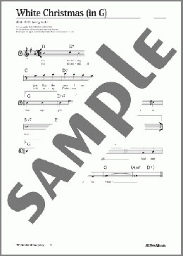 White Christmas (移調バージョン in G)(Irving Berlin) 楽譜 メロディ 中級 ダウンロード