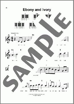 Ebony And Ivory(Paul McCartney and Stevie Wonder) 楽譜 ピアノ（ソロ） ダウンロード