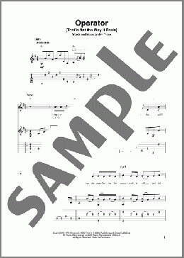 Operator (That's Not The Way It Feels)(Jim Croce) 楽譜 ギター（その他） ダウンロード