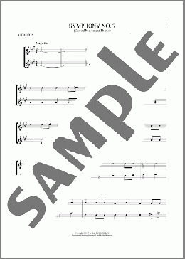 Symphony No. 7 In A Major, Second Movement (Allegretto)(Ludwig Van Beethoven) 楽譜 アルトサックス（ソロ） ダウンロード