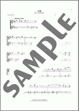 Air(George Frideric Handel) 楽譜 アルトサックス（ソロ） ダウンロード