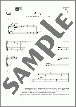 A Toy (Grade 1, list A1, from the ABRSM Piano Syllabus 2021 & 2022)(Anon.) 楽譜 ピアノ（ソロ） ダウンロード