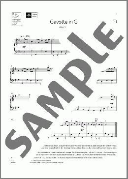 Gavotte in G (Grade 3, list A3, from the ABRSM Piano Syllabus 2021 & 2022)(G. F. Handel) 楽譜 ピアノ（ソロ） ダウンロード