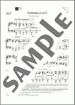 Intermezzo in E (Grade 8, list B1, from the ABRSM Piano Syllabus 2021 & 2022)(Johannes Brahms) 楽譜 ピアノ（ソロ） ダウンロード