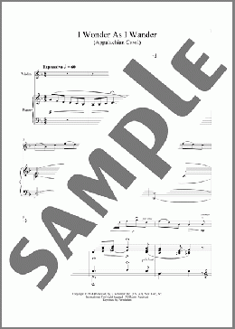 I Wonder As I Wander(John Jacob Niles) 楽譜 その他 ダウンロード