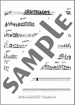 Ornithology(Charlie Parker) 楽譜 その他 ダウンロード