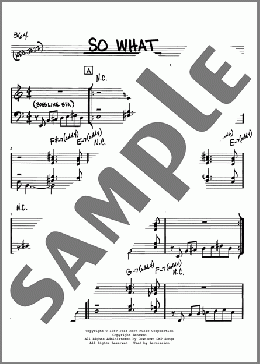So What(Miles Davis) 楽譜 その他 ダウンロード