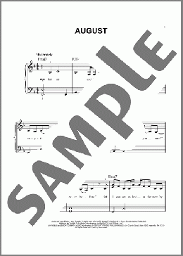 august(Taylor Swift) 楽譜 ピアノ（ソロ） ダウンロード