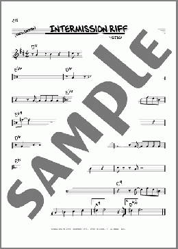 Intermission Riff(Steve Graham/Ray Wetzel) 楽譜 その他 ダウンロード