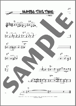 Maybe This Time(Fred Ebb/John Kander) 楽譜 その他 ダウンロード