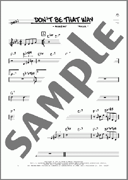 Don't Be That Way(Benny Goodman/Edgar Sampson/Mitchell Parish) 楽譜 その他 ダウンロード