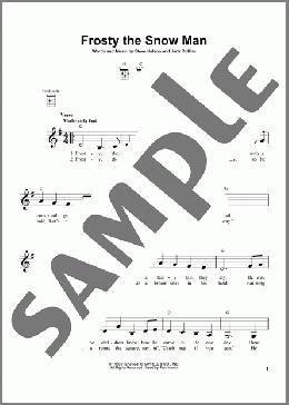 Frosty The Snow Man(Jack Rollins/Steve Nelson) 楽譜 ウクレレ（弾き語り） ダウンロード