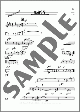 Unit 7(Sam Jones) 楽譜 その他 ダウンロード