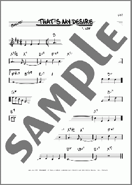 That's My Desire(Helmy Kresa/Carroll Loveday) 楽譜 その他 ダウンロード
