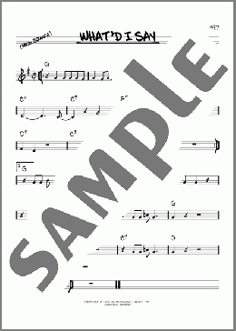 What'd I Say(Ray Charles/Elvis Presley) 楽譜 その他 ダウンロード