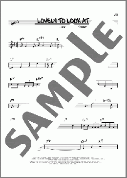 Lovely To Look At(Jerome Kern/Jimmy McHugh/Dorothy Fields) 楽譜 その他 ダウンロード