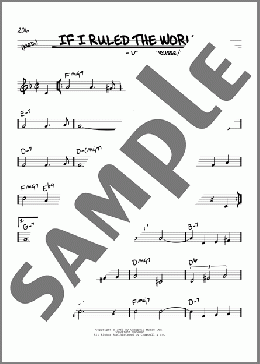 If I Ruled The World(Cyril Ornadel/Leslie Bricusse) 楽譜 その他 ダウンロード