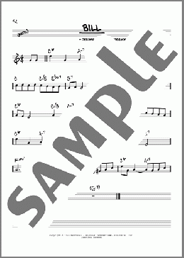Bill(Jerome Kern/P.G. Wodehouse/Oscar Hammerstein II/Oscar Hammerstein II & Jerome Kern) 楽譜 その他 ダウンロード