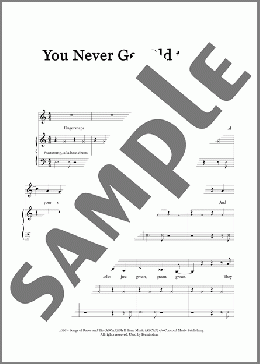 You Never Get Old To Me(Shaina Taub) 楽譜 ピアノ & ボーカル ダウンロード