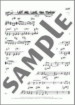 Let Me Love You Tonight(Mitchell Parish/Rene Touzet) 楽譜 その他 ダウンロード