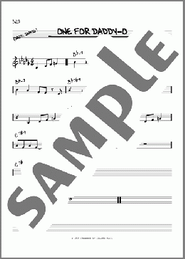 One For Daddy-O(Nat Adderley) 楽譜 その他 ダウンロード