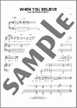When You Believe (from The Prince Of Egypt: A New Musical)(Stephen Schwartz) 楽譜 ピアノ & ボーカル ダウンロード