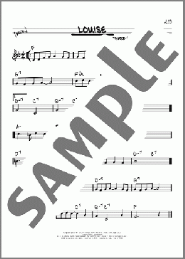 Louise(Leo Robin/Richard A. Whiting/Leo Robin and Richard A. Whiting) 楽譜 その他 ダウンロード