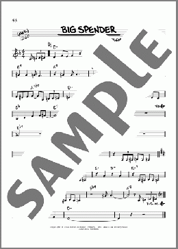 Big Spender(Peggy Lee) 楽譜 その他 ダウンロード