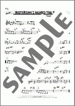 Yesterday I Heard The Rain(Armando Manzanero Canche) 楽譜 その他 ダウンロード