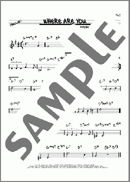 Where Are You(Frank Sinatra) 楽譜 その他 ダウンロード