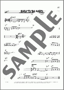 Easy To Be Hard(James Rado/Gerome Ragni/Galt MacDermot) 楽譜 その他 ダウンロード