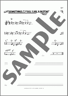 Sometimes I Feel Like A Motherless Child(Traditional) 楽譜 その他 ダウンロード