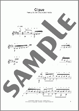 Gigue(Johann Sebastian Bach) 楽譜 ギター（その他） ダウンロード