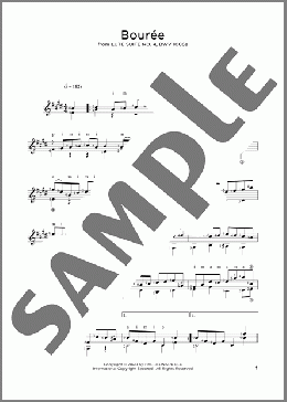 Bouree(Johann Sebastian Bach) 楽譜 ギター（その他） ダウンロード