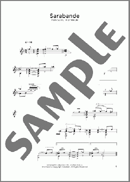 Sarabande(ROBERT DE VISEE) 楽譜 ギター（その他） ダウンロード