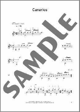 Canarios(Gaspar Sanz) 楽譜 ギター（その他） ダウンロード