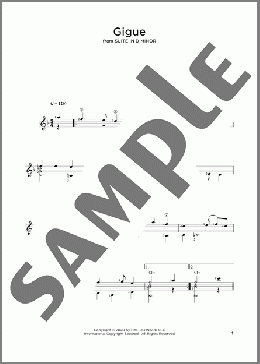 Gigue(ROBERT DE VISEE) 楽譜 ギター（その他） ダウンロード