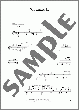 Passacaglia(Sylvius Leopold Weiss) 楽譜 ギター（その他） ダウンロード