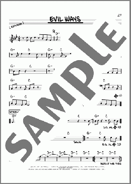 Evil Ways(Santana) 楽譜 その他 ダウンロード