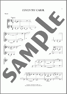 Coventry Carol(Robert Croo/Traditional English Melody) 楽譜 その他 ダウンロード