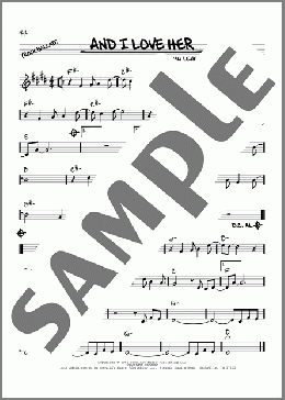 And I Love Her(The Beatles) 楽譜 その他 ダウンロード