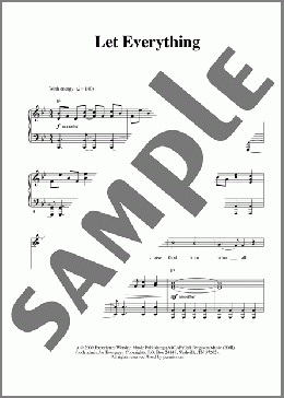 Let Everything (arr. Bradley Knight)(Regi Stone/Jeff Ferguson/Regi Stone and Jeff Ferguson) 楽譜 ピアノ & ボーカル ダウンロード